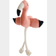 Игрушка для собак MR.KRANCH Фламинго с канатом и пищалкой 24х13,5х6 см персиковый (MKR80262)