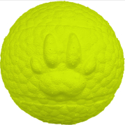Игрушка для собак MR.KRANCH Мяч с лапкой 8 см неон желтый (MKR000212)