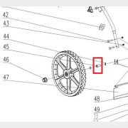 Втулка проставочная колеса правого для газонокосилки ECO LG-820 (624004)