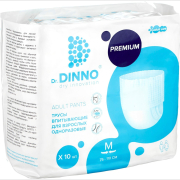 Трусики впитывающие для взрослых DR. DINNO Premium Medium 75-110 см 10 штук (4811226000035)