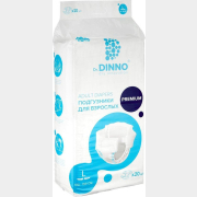 Подгузники для взрослых DR. DINNO Premium Large 100-150 см 20 штук (4811226000028)