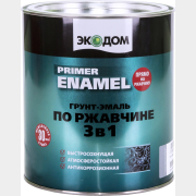 Грунт-эмаль алкидная РОГНЕДА Экодом 3 в 1 по ржавчине черный 0,9 кг