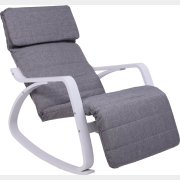 Кресло-качалка AKSHOME Smart ткань серый/белый (104984)