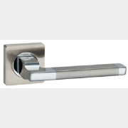 Ручка дверная на розетке LOCKIT Салерно AL E7 SN/PC матовый никель/хром