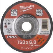 Круг зачистной 150х6х22,2 мм MILWAUKEE PRO+ SG 27 (4932471387)