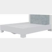 Каркас двуспальной кровати ГОРИЗОНТ Nova белый/бетон 160х200 см