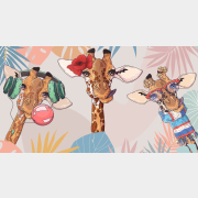 Фотообои флизелиновые ФАБРИКА ФРЕСОК  Веселые жирафы 500x270 см (255270)