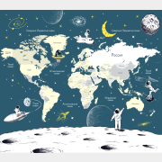 Фотообои флизелиновые ФАБРИКА ФРЕСОК Карта космос 300x265 см (233265)