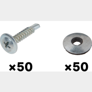 Набор для крепления теплиц металлический каркас STARFIX 50 штук (SMK2-71524-50)