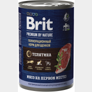 Влажный корм для щенков BRIT Premium by Nature телятина консерва 410 г (5051090)