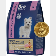Сухой корм для щенков BRIT Premium Puppy and Junior Small курица 1 кг (5049875)