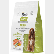Сухой корм для собак BRIT Care M Healthy Skin&Shiny Coat лосось и индейка 3 кг (5066353)