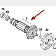 Ротор для шлифмашины угловой BOSCH GWS 9-125S (1604010BN1)