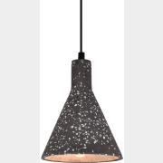 Подвесной светильник конусный под лампу E27 иск.камень, цвет черн гранит, IP20 (21403)