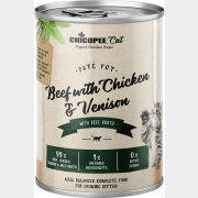 Влажный корм для котят CHICOPEE говядина курица оленина консерва 195 г (H5081)
