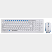 Комплект беспроводной клавиатура и мышь DEFENDER Skyline 895 Nano (45895)
