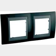 Рамка двухместная SCHNEIDER ELECTRIC Unica горизонтальная черная (MGU66.004.293)