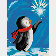 Алмазная вышивка WIZARDI Пингвин 15х20 см (WD306)