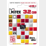 Карта памяти MIREX microSDHC 32GB Class 10 (13612-MCSUHS32)