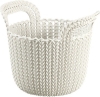 Корзина для хранения вещей пластиковая CURVER Knit белая (03671-X64-00)
